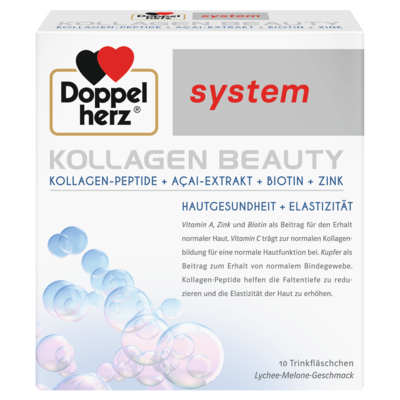 DOPPELHERZ Kollagen Beauty system Trinkfläschchen